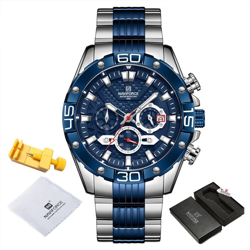 NAVIFORCE NF8019 Herren Multifunktion Chronograph 3BAR