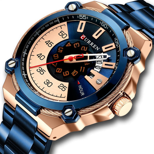 CURREN 8345 Designer Herren Uhr 3ATM