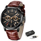 LIGE 8932 Herren Chronograph 3ATM Hardlex