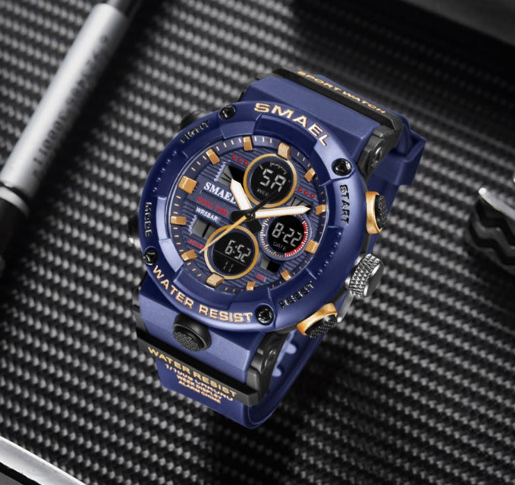 SMAEL SL-8038 Herren Sport Chronograph 5ATM Dualanzeige
