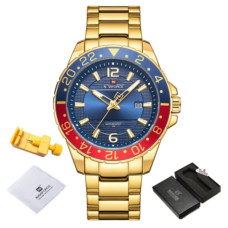 NAVIFORCE 9192 Herren Analoguhr 3BAR Hardlex