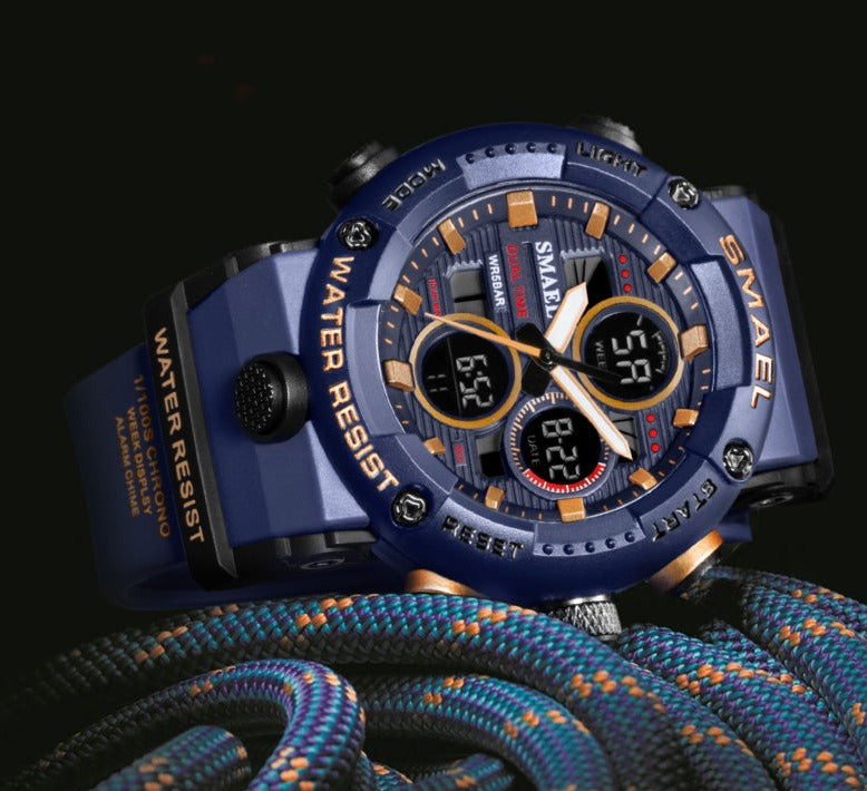 SMAEL SL-8038 Herren Sport Chronograph 5ATM Dualanzeige