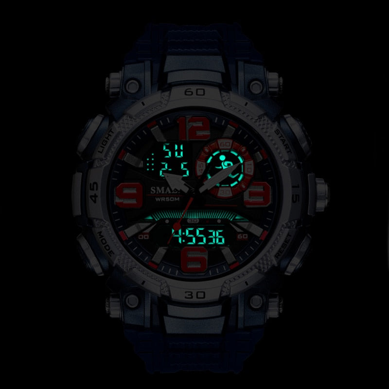 SMAEL SL-1921 Herren Sport-Chronograph 5ATM Dualanzeige