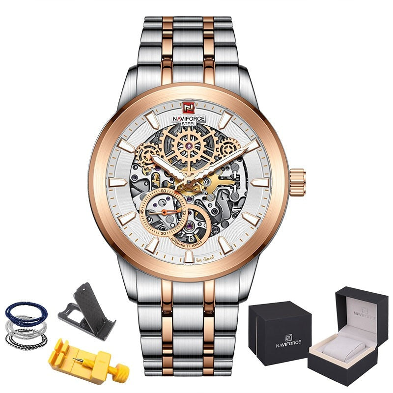 NAVIFORCE NFS1002 Herren Automatik Uhr Wasserdicht 10BAR