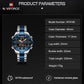 NAVIFORCE NF9195 Herren Militär-Sport-Digitaluhr 3BAR