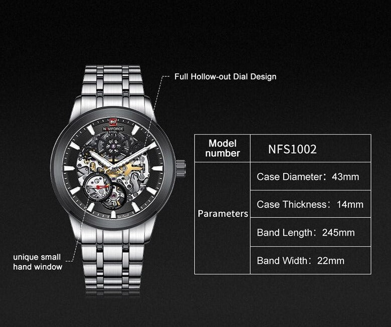 NAVIFORCE NFS1002 Herren Automatik Uhr Wasserdicht 10BAR