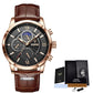 LIGE 8932 Herren Chronograph 3ATM Hardlex