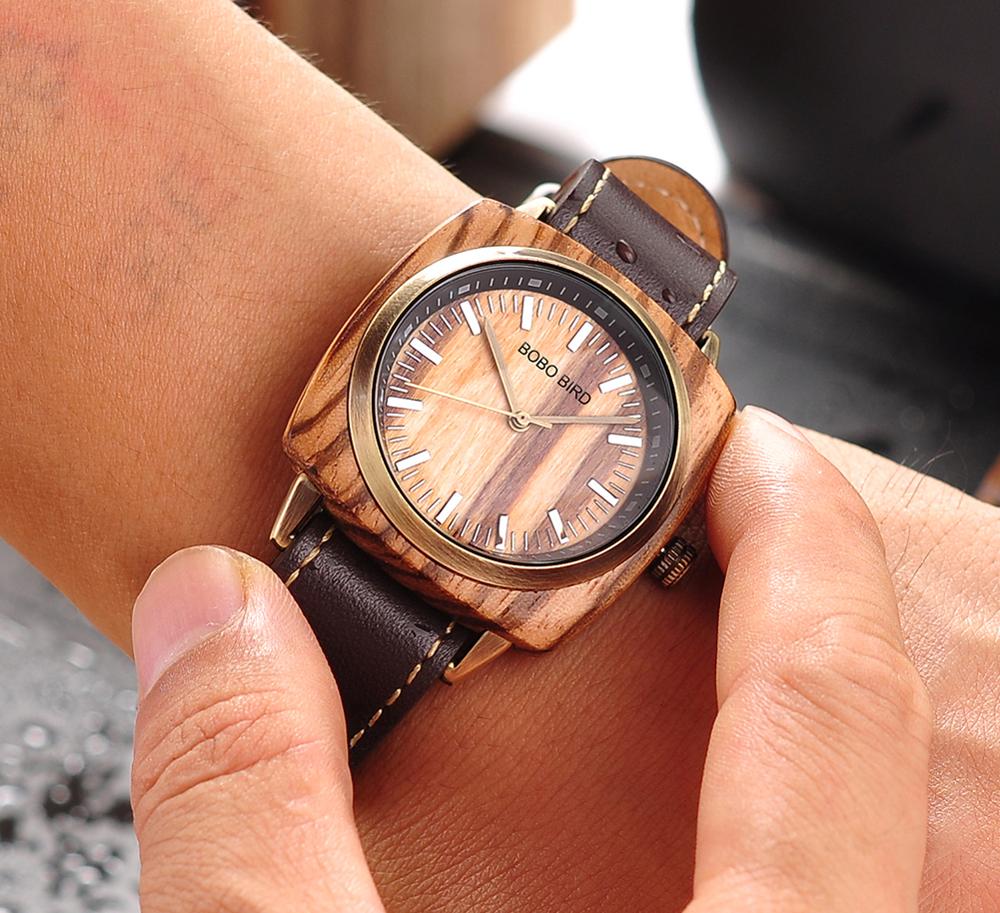 BOBO BIRD Holz Uhr Analog 3ATM Hardlex