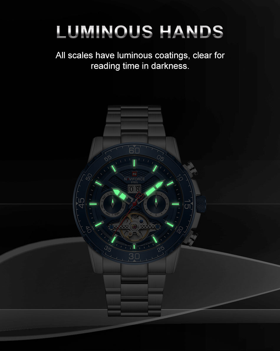 NAVIFORCE NFS1001 Herren Automatik Uhr 100M Wasserdicht