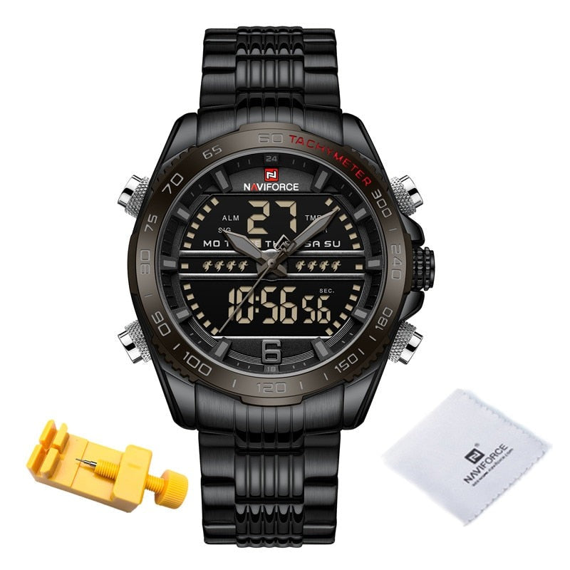 NAVIFORCE NF9195 Herren Militär-Sport-Digitaluhr 3BAR