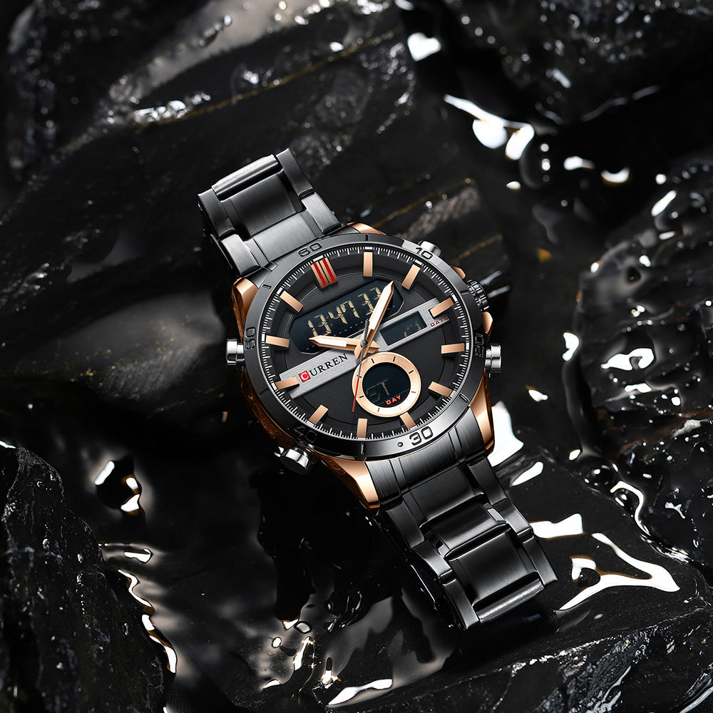 CURREN 8384 Herren Chronograph 3ATM Hardlex
