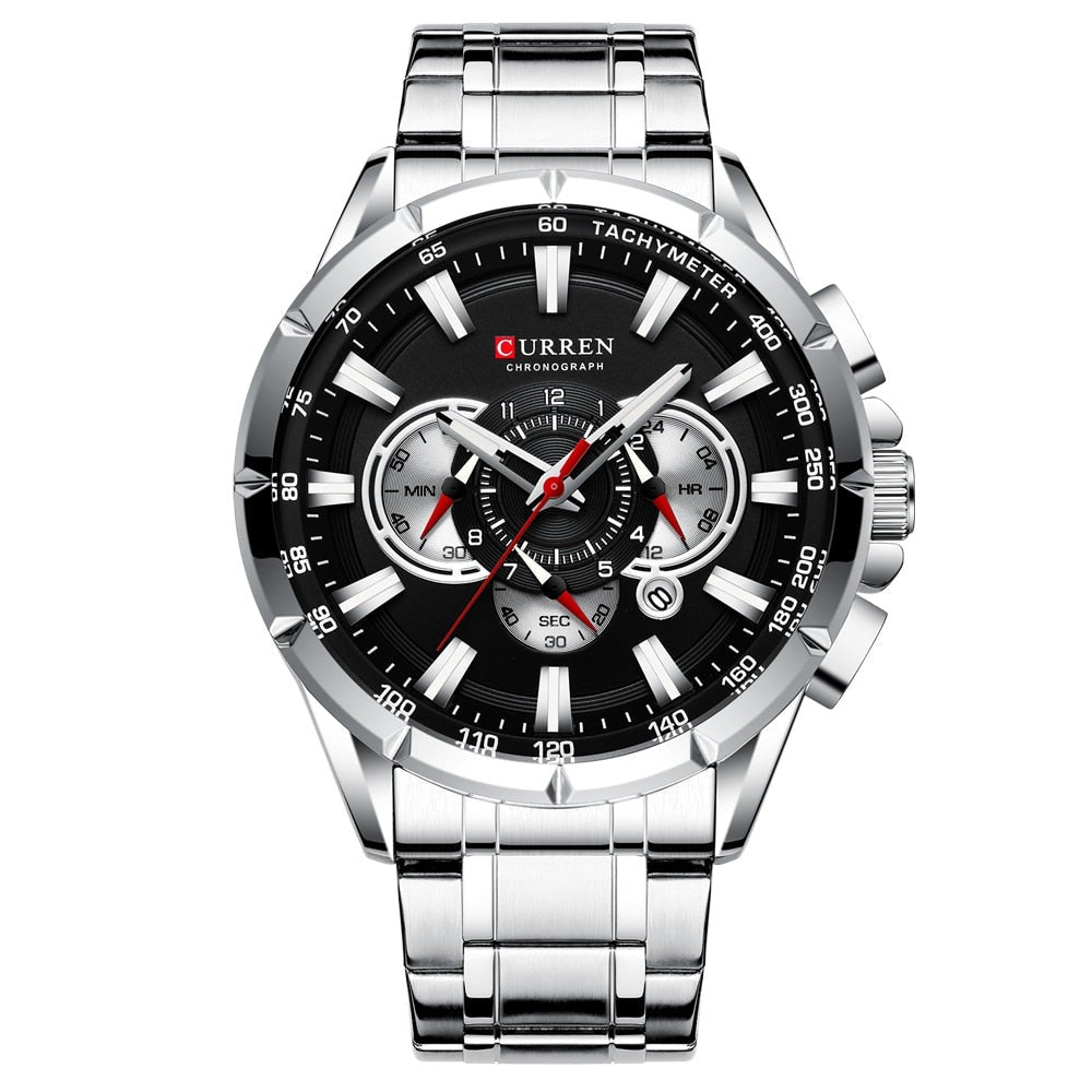 CURREN 8363 Designer Herren Chronograph 3ATM Hardlex