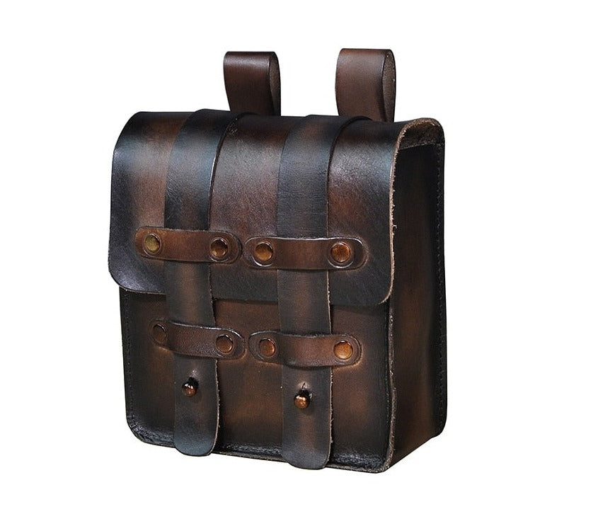 le'aokuu Herren Hüft-Gürteltasche Rindsleder