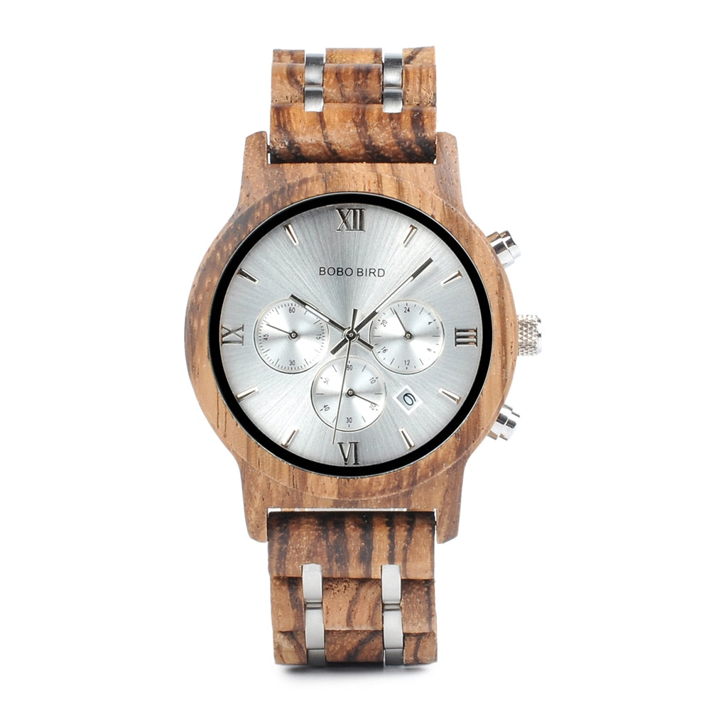 BOBO BIRD Holzchronograph Unisex 3ATM