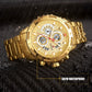 NAVIFORCE NF9165GG Herren Luxus Chronograph 3BAR Hardlex