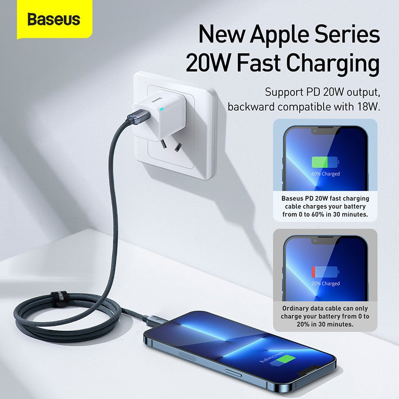 Baseus USB Typ C PD 20W Ladekabel für Apple Geräte