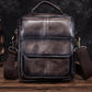 le'aokuu Herren Umhänge-Schultertasche Echtleder