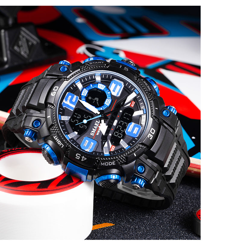 SMAEL SL-1921 Herren Sport-Chronograph 5ATM Dualanzeige