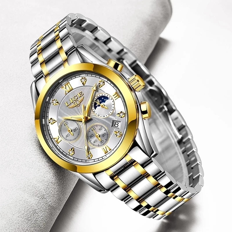 LIGE 8912 Damen Business Chronograph 3ATM
