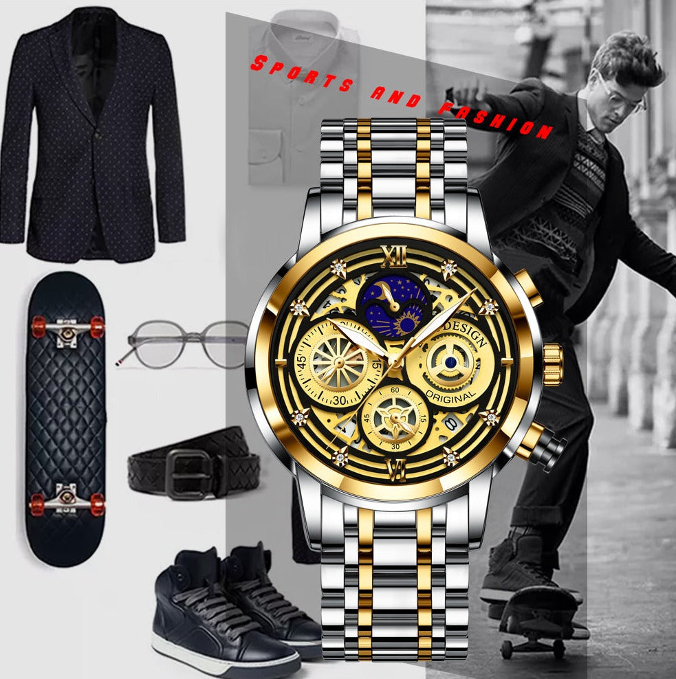 LIGE 8942 Herren Business Chronograph 5ATM