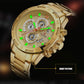 NAVIFORCE NF9165GG Herren Luxus Chronograph 3BAR Hardlex