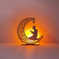 Holz LED-Leuchte Eid Mubarak