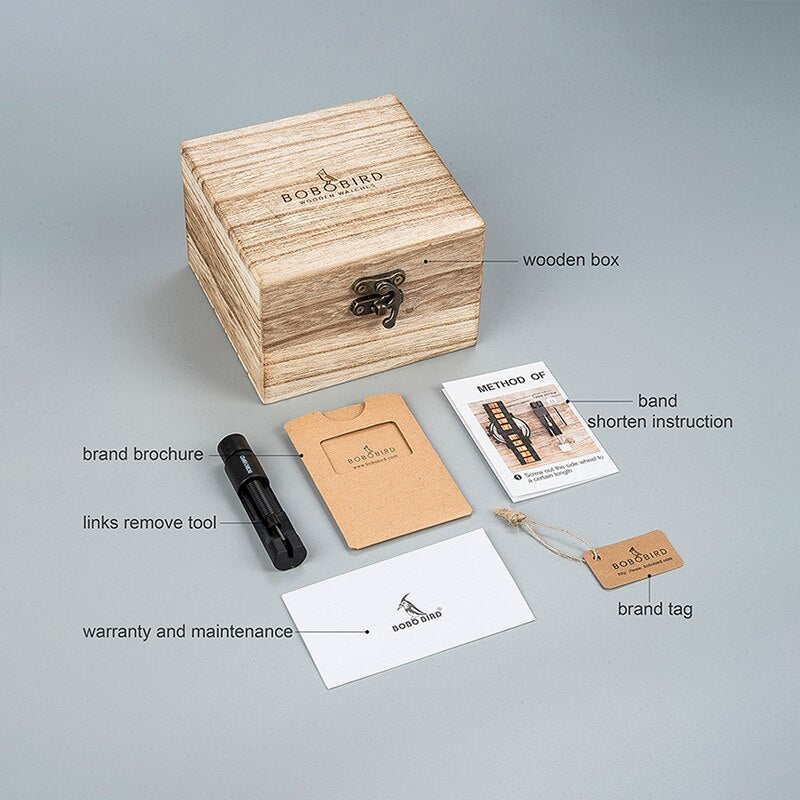 BOBO BIRD Holz Uhr 3ATM Hardlex