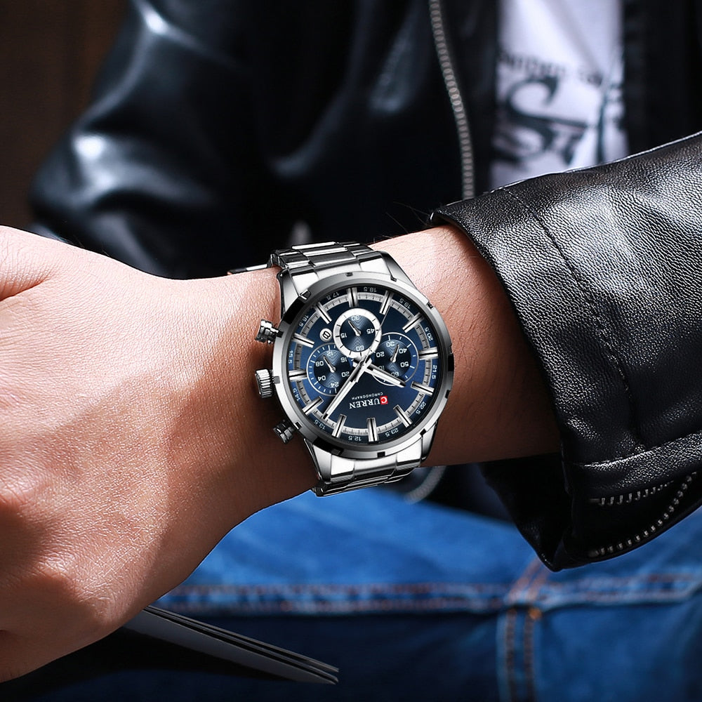 CURREN CUR 8355 Analog Herren Chronograph 3ATM