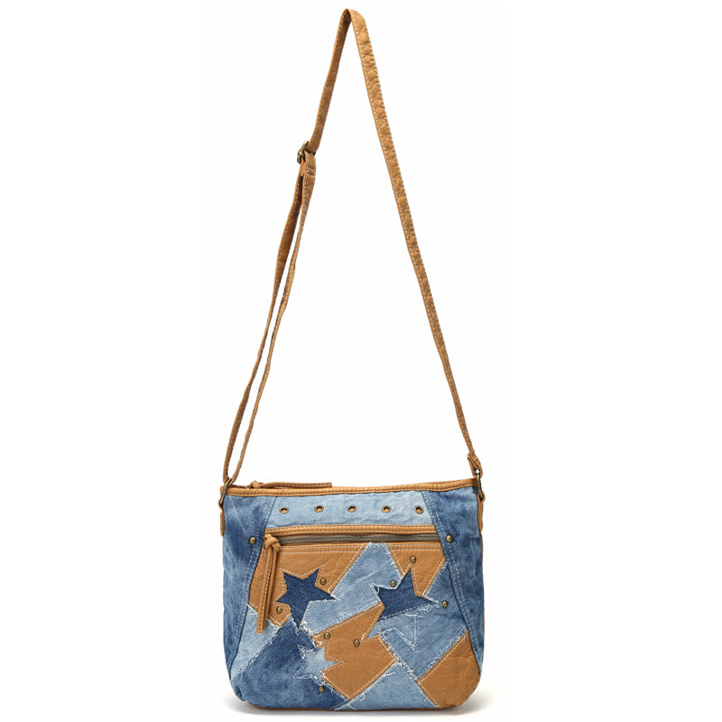 Annmouler Damen Jeans Schultertasche