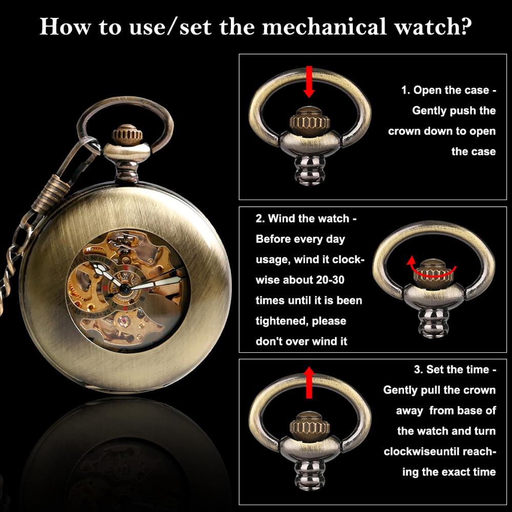 Skelett Automatik Taschenuhr
