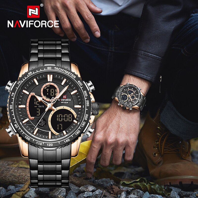 NAVIFORCE NF9182 Herren Militär Chronograph 3BAR