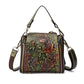le'aokuu Damen Schultertasche Rindsleder
