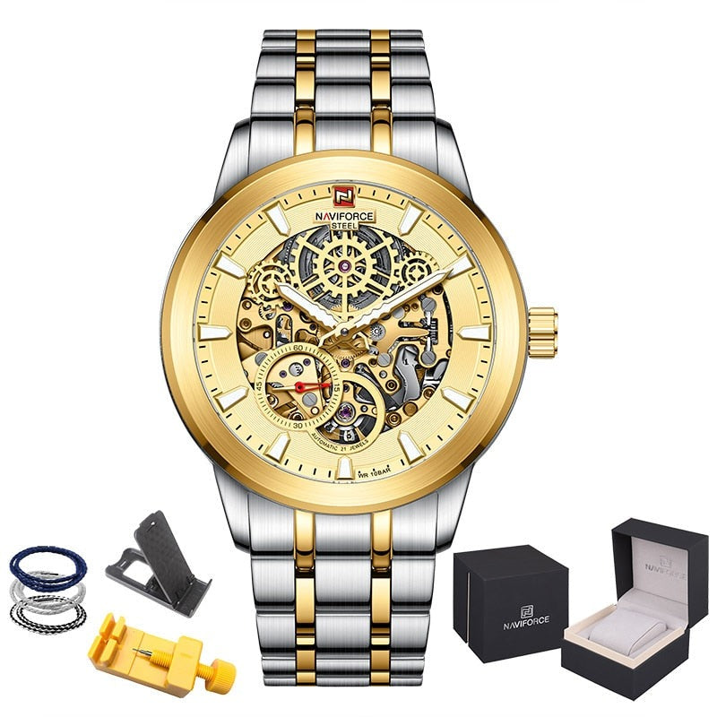 NAVIFORCE NFS1002 Herren Automatik Uhr Wasserdicht 10BAR