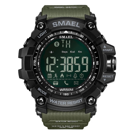 SMAEL Herren Smartwatch Militär Chronograph 5BAR Android + IOS