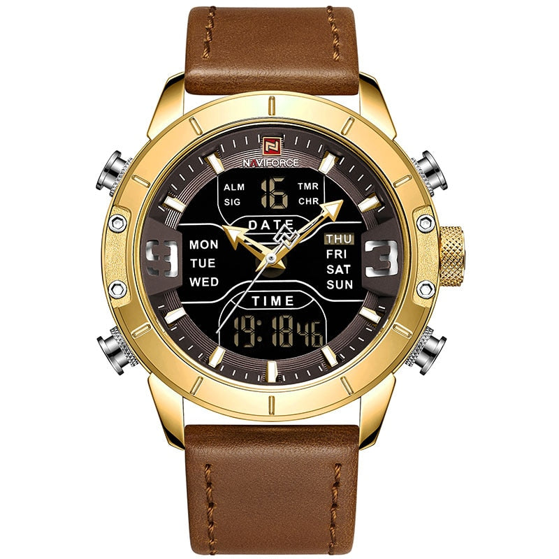 NAVIFORCE NF9153L-BY Herren Militär-Sport-Digitaluhr 3BAR