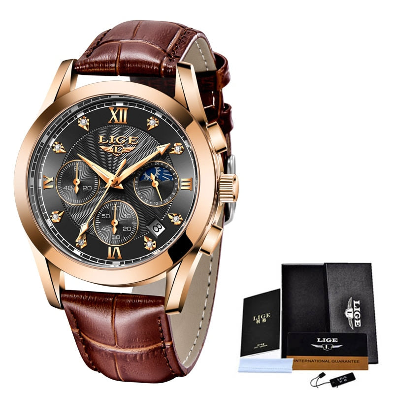LIGE 8912 Damen Business Chronograph 3ATM