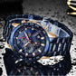 LIGE 9982 Herren Business Chronograph 3ATM Hardlex