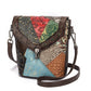 le'aokuu Damen Schultertasche Rindsleder