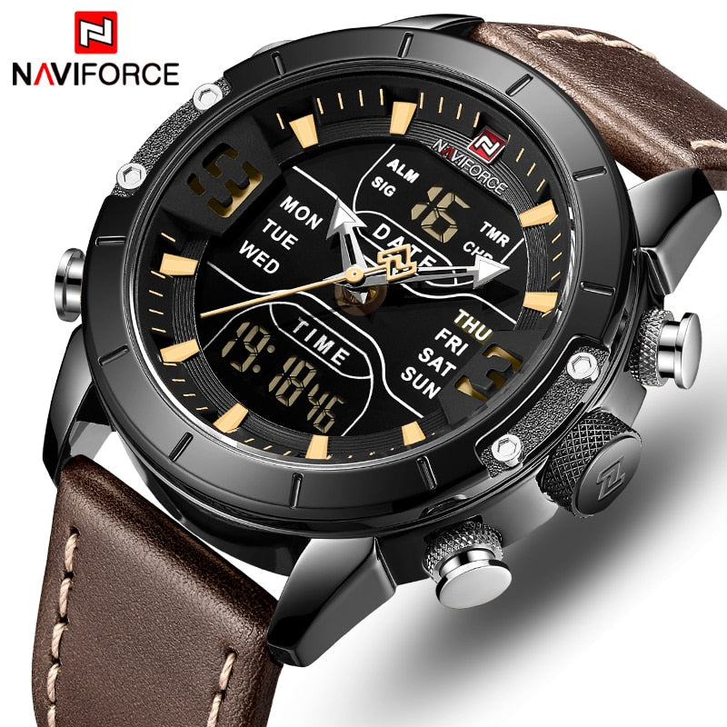 NAVIFORCE NF9153L-BY Herren Militär-Sport-Digitaluhr 3BAR