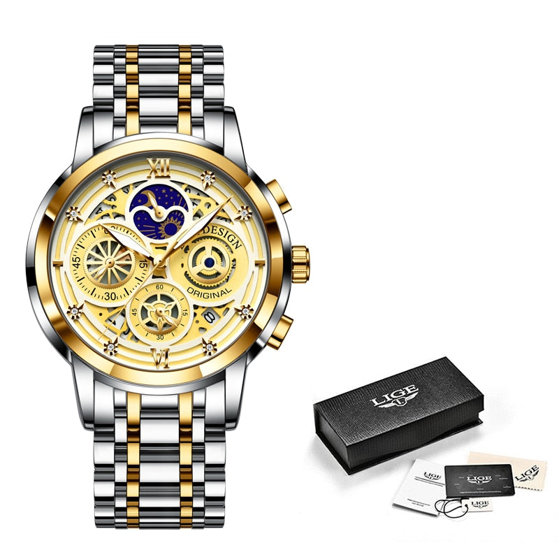 LIGE 8942 Herren Business Chronograph 5ATM