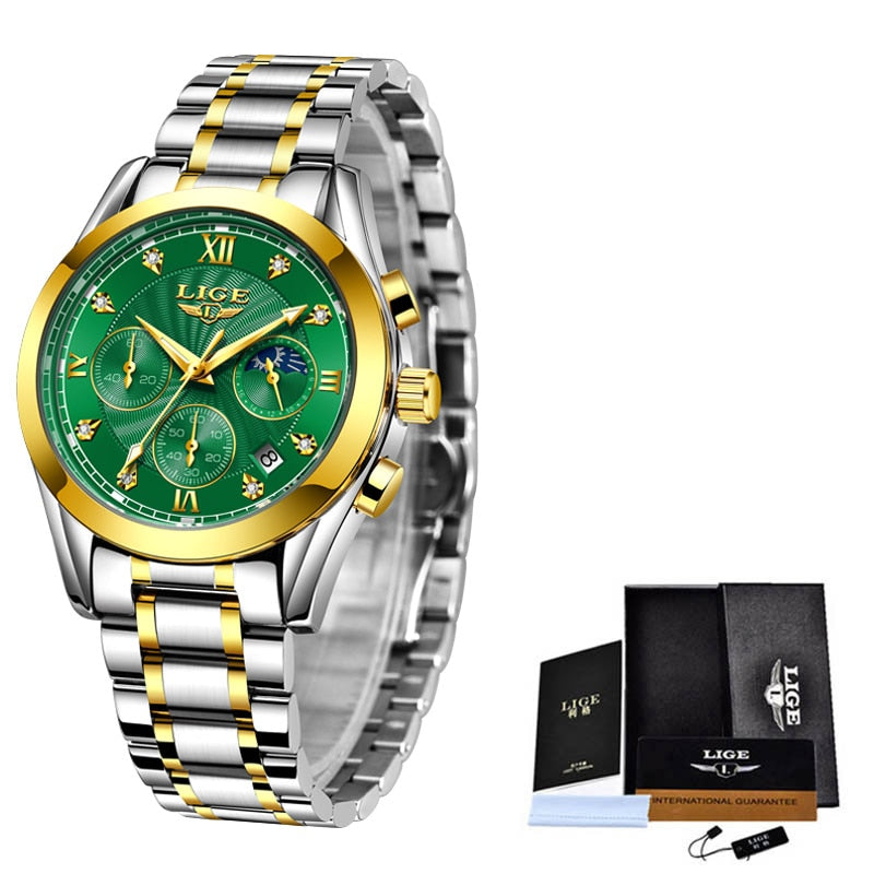 LIGE 8912 Damen Business Chronograph 3ATM