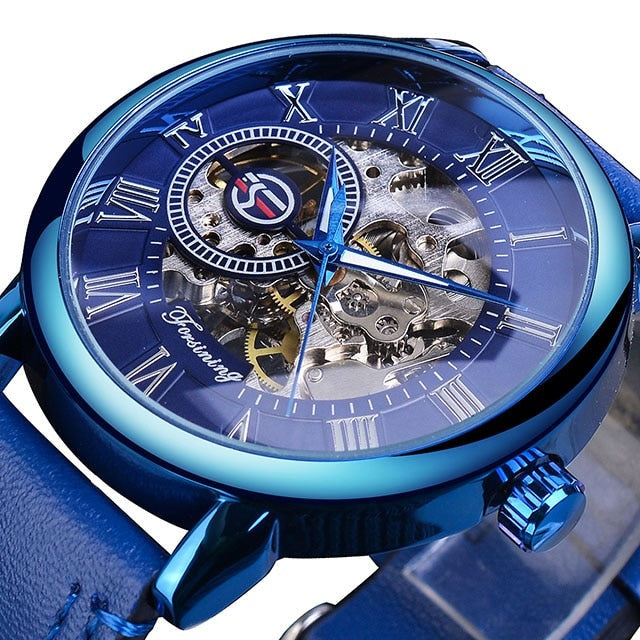 Forsining GMT838-2 Automatik Herren Skelettuhr 3BAR Glas