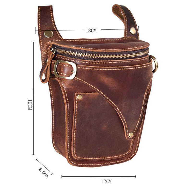 LACHIOUR Herren Gürteltasche Echtleder