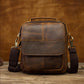 le'aokuu Herren Umhänge-Schultertasche Echtleder