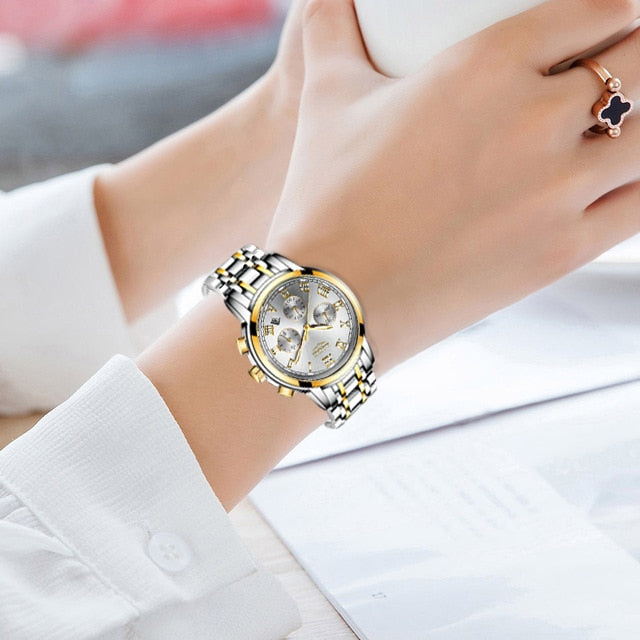 LIGE 9810 Damen Business Chronograph 3ATM