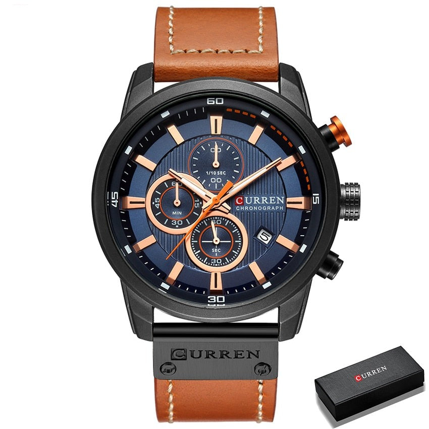 CURREN 8291 Herren Chronograph 3ATM Hardlex
