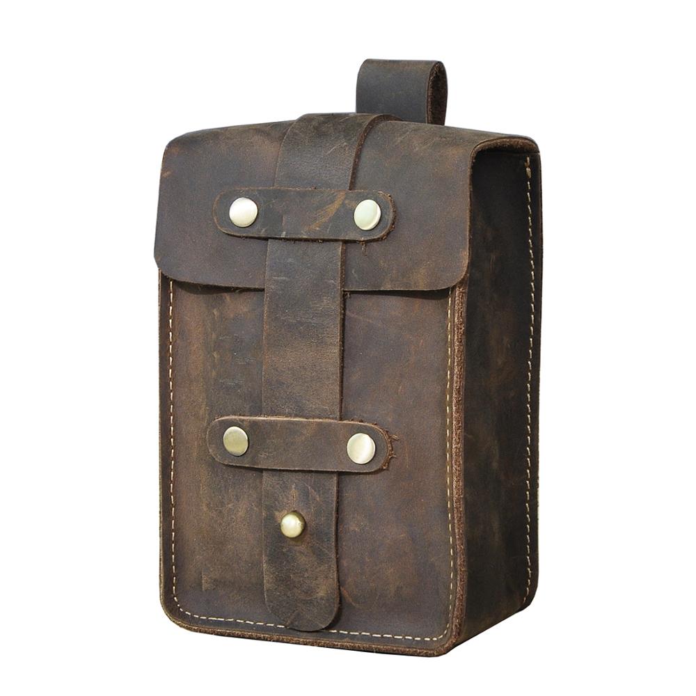 le'aokuu Herren Hüft-Gürteltasche Rindsleder
