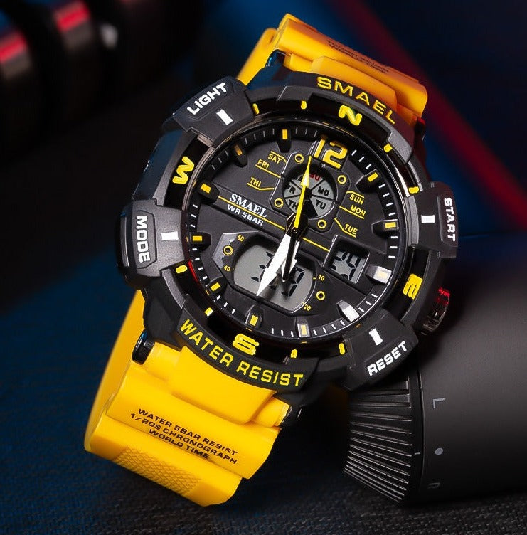 SMAEL SL-8045 Herren Sport-Chronograph 5ATM Dualanzeige