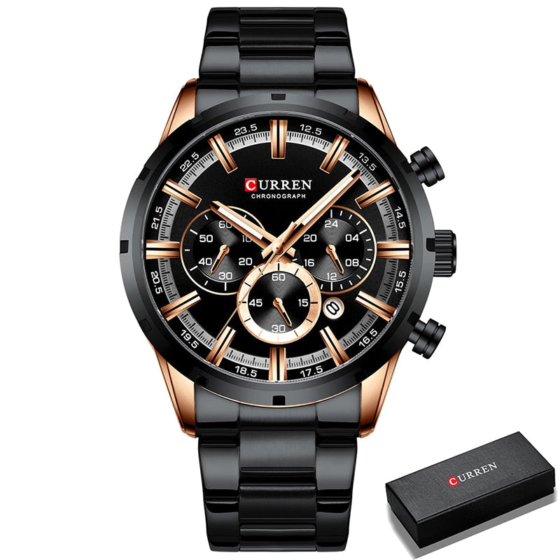 CURREN CUR 8355 Analog Herren Chronograph 3ATM
