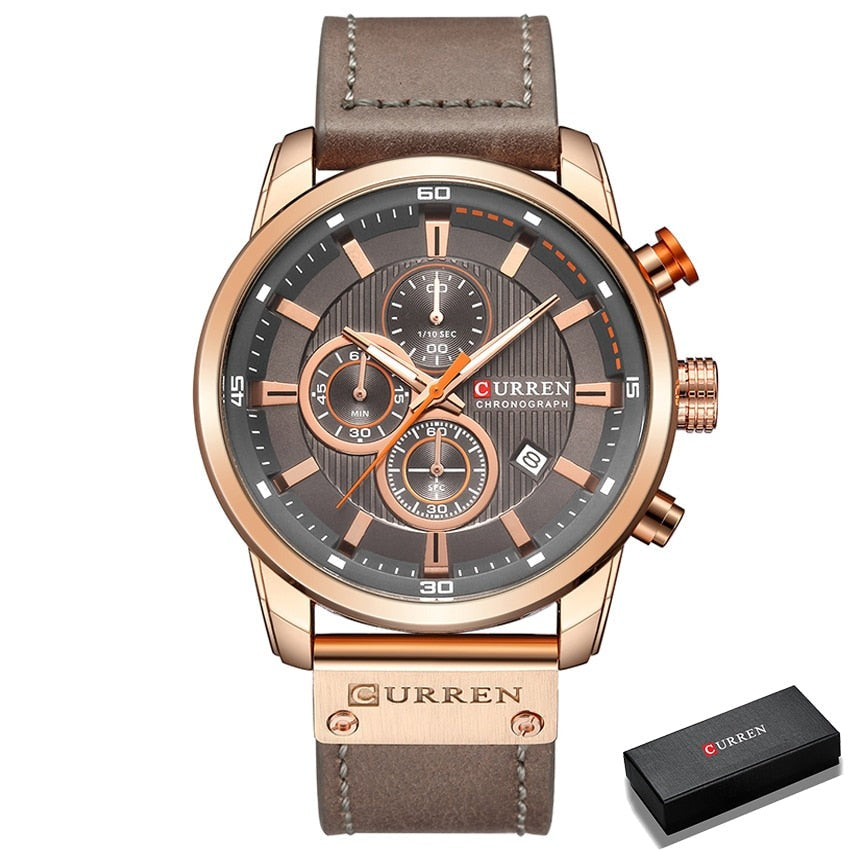 CURREN 8291 Herren Chronograph 3ATM Hardlex